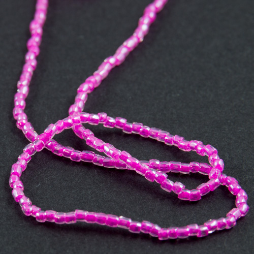 0111 12/0 3-cut bead bright pink core