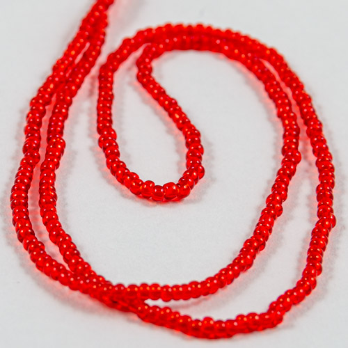 0326 14/0 sead bead red transparent