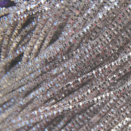 AA31. Silver color bright check purl 1.3mm (3 metres)