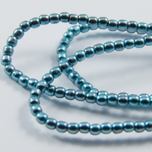 PR08. Perles rondes bleu azur 2mm
