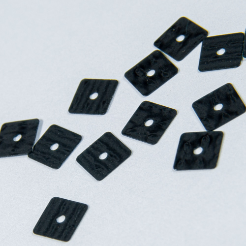 (Loose) Shaped black qatinated square flat sequin 5mm