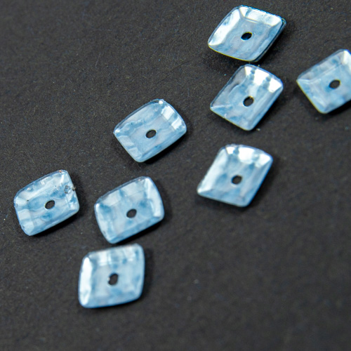 (Loose) Blue grey zebra satinated square cup sequin 5mm