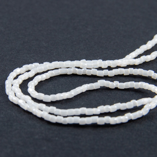 0281 12/0 3-cut bead white opaque ceylon