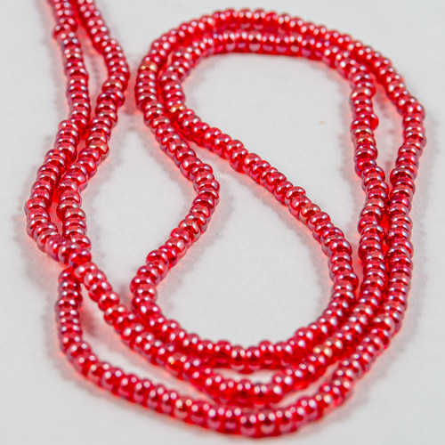 0322 Half hank 11/0 sead bead dark red transparent luster