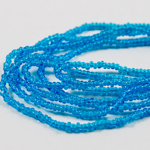 0227 Half hank aqua transparent 15/0 Charlotte bead