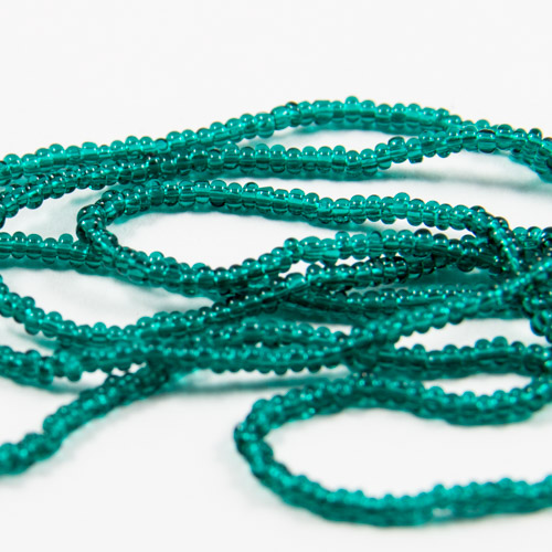 0264 Demi-pompon Charlotte 15/0 turquoise vert transparent