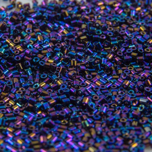 0265 Bugle iridescent blue 1.6mm (loose)