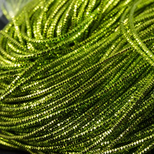 AA99. Cannetille frisée vert anis 1.3mm (3 mètres)