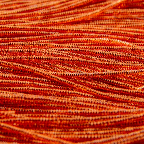 AA03. Cannetille frisée orange brillante 1.3mm (3 mètres)