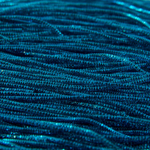 AA117. Cannetille frisée turquoise 1.3mm (3 mètres)