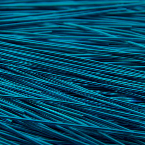 A116. Cannetille lisse turquoise brillante (5 mètres)