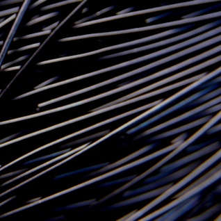 A14. Cannetille lisse noire brillante (5 mètres)
