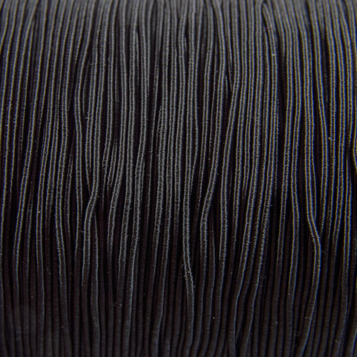 FV53. Ganse viscose noir 1mm (5 mètres)