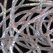 P43. Silver plated bright check purl 0.6mm (1.75 meters)