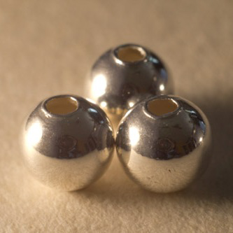 Perles plaquées argent ronde 2.5mm