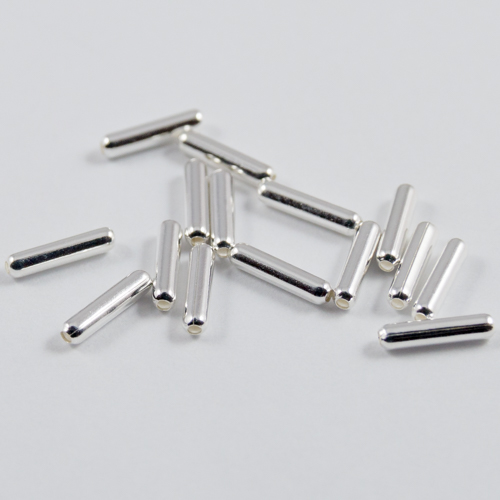 Tubes plaqués argent 6.5x1.5mm