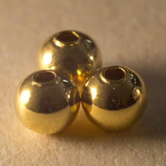 Perles plaquées or ronde 2.5mm