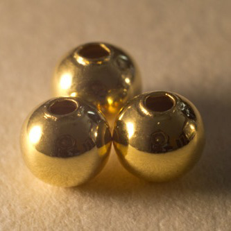 Gilt round beads 2.5mm