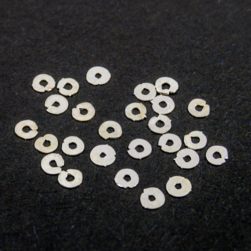 Silver plated flat sequin 3mm 1 gram