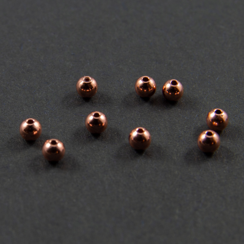Copper round beads 3mm