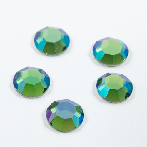 C06. Green turmaline sew-on crystal 6.5mm
