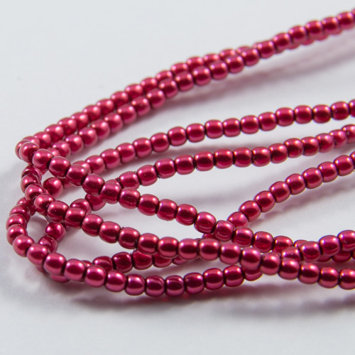 PR18. Round bead raspberry 2mm