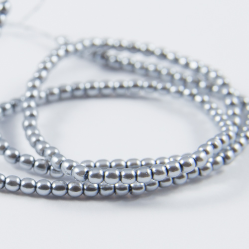 PR21. Round bead shiny platinum 2mm