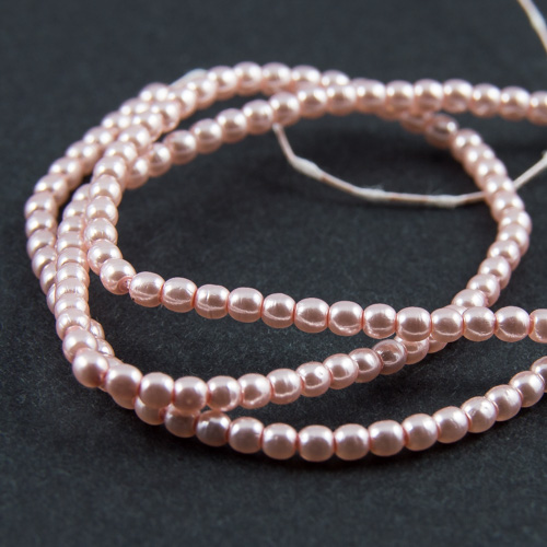 PR33. Perles rondes rose nacré 2mm