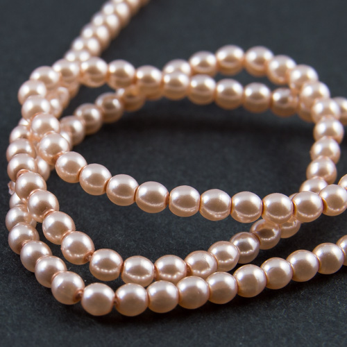 PR36. Round bead shiny desert sand 3mm