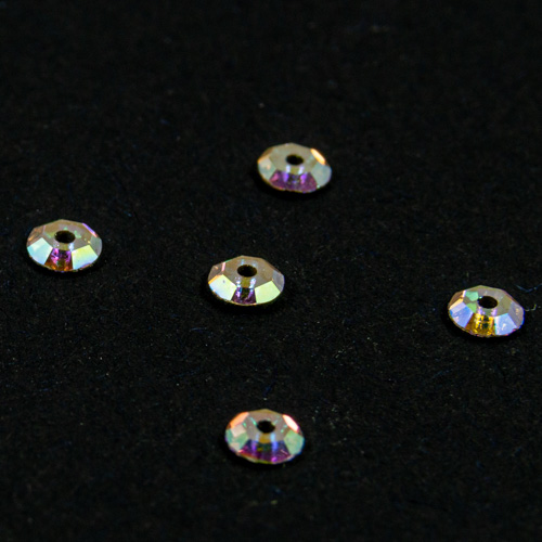 Preciosa Sequins Crystal AB 3mm (x18)