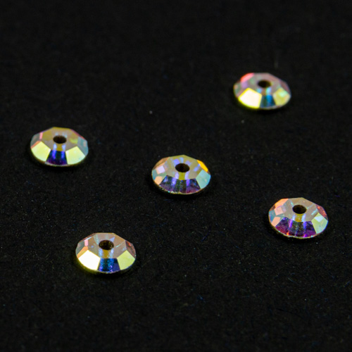 Preciosa Sequins Crystal AB 4mm (x18)