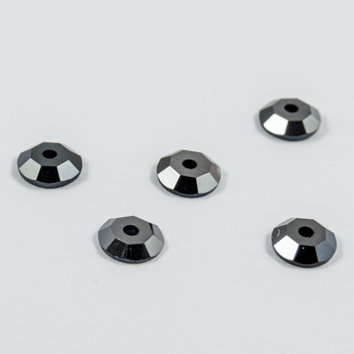 Preciosa Sequins Jet Hematite 5mm (x12)